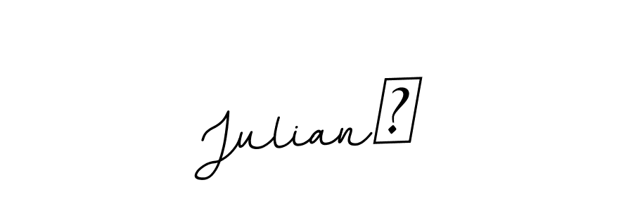 The best way (BallpointsItalic-DORy9) to make a short signature is to pick only two or three words in your name. The name Julian★ include a total of six letters. For converting this name. Julian★ signature style 11 images and pictures png