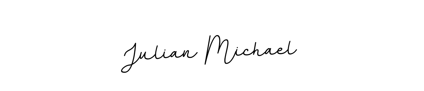 The best way (BallpointsItalic-DORy9) to make a short signature is to pick only two or three words in your name. The name Julian Michael include a total of six letters. For converting this name. Julian Michael signature style 11 images and pictures png