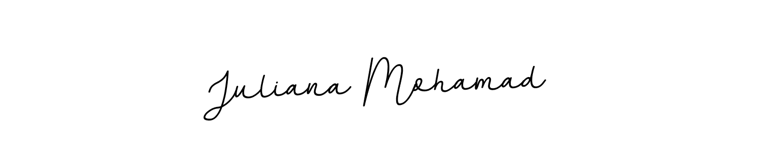 Also You can easily find your signature by using the search form. We will create Juliana Mohamad name handwritten signature images for you free of cost using BallpointsItalic-DORy9 sign style. Juliana Mohamad signature style 11 images and pictures png