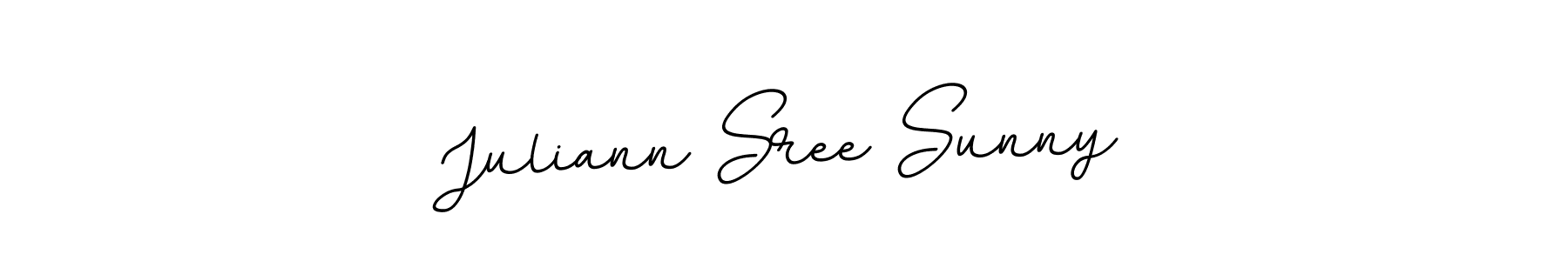 How to make Juliann Sree Sunny name signature. Use BallpointsItalic-DORy9 style for creating short signs online. This is the latest handwritten sign. Juliann Sree Sunny signature style 11 images and pictures png
