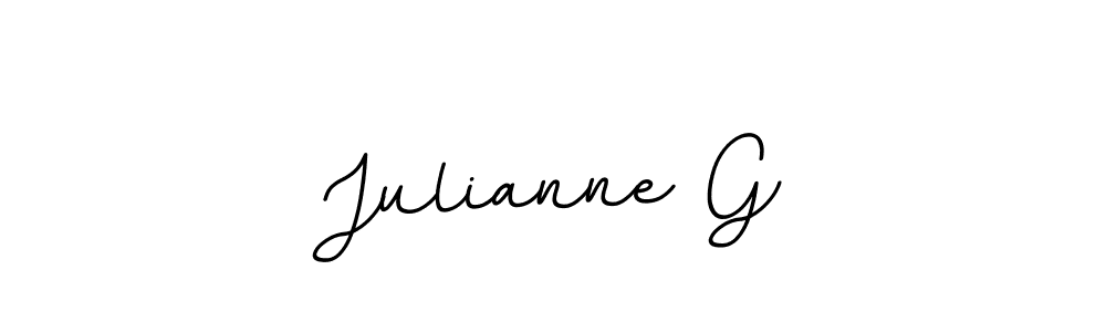 Design your own signature with our free online signature maker. With this signature software, you can create a handwritten (BallpointsItalic-DORy9) signature for name Julianne G. Julianne G signature style 11 images and pictures png