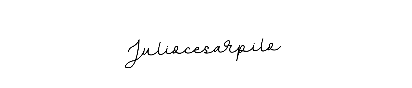 You should practise on your own different ways (BallpointsItalic-DORy9) to write your name (Juliocesarpilo) in signature. don't let someone else do it for you. Juliocesarpilo signature style 11 images and pictures png