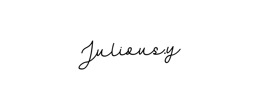 Create a beautiful signature design for name Julious.y. With this signature (BallpointsItalic-DORy9) fonts, you can make a handwritten signature for free. Julious.y signature style 11 images and pictures png