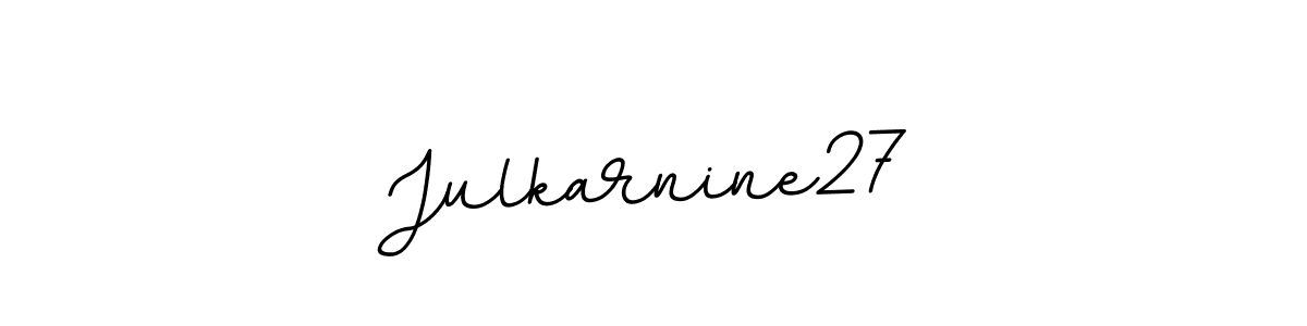 Design your own signature with our free online signature maker. With this signature software, you can create a handwritten (BallpointsItalic-DORy9) signature for name Julkarnine27. Julkarnine27 signature style 11 images and pictures png