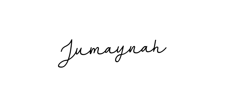 The best way (BallpointsItalic-DORy9) to make a short signature is to pick only two or three words in your name. The name Jumaynah include a total of six letters. For converting this name. Jumaynah signature style 11 images and pictures png
