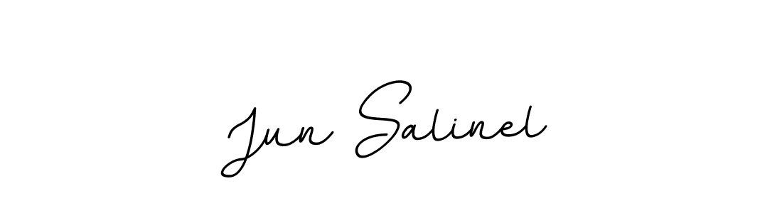 How to make Jun Salinel name signature. Use BallpointsItalic-DORy9 style for creating short signs online. This is the latest handwritten sign. Jun Salinel signature style 11 images and pictures png