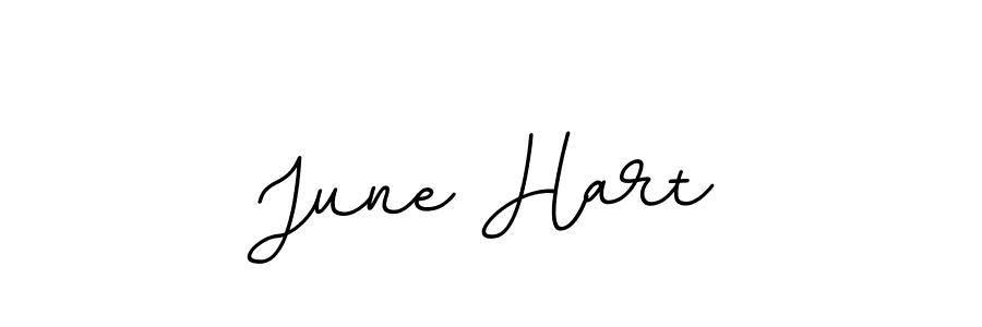 How to make June Hart name signature. Use BallpointsItalic-DORy9 style for creating short signs online. This is the latest handwritten sign. June Hart signature style 11 images and pictures png