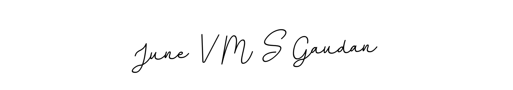 You can use this online signature creator to create a handwritten signature for the name June V M S Gaudan. This is the best online autograph maker. June V M S Gaudan signature style 11 images and pictures png