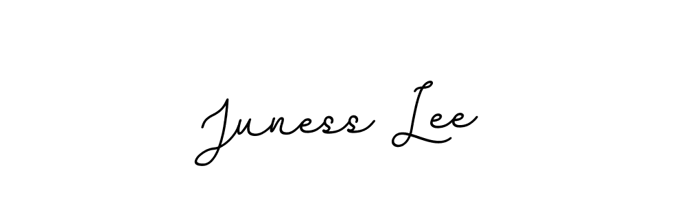 You should practise on your own different ways (BallpointsItalic-DORy9) to write your name (Juness Lee) in signature. don't let someone else do it for you. Juness Lee signature style 11 images and pictures png