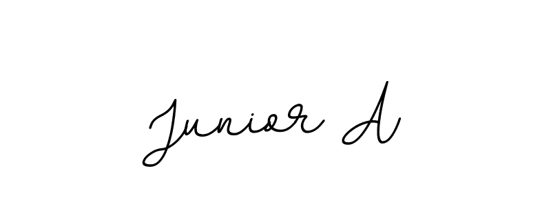 How to make Junior A name signature. Use BallpointsItalic-DORy9 style for creating short signs online. This is the latest handwritten sign. Junior A signature style 11 images and pictures png