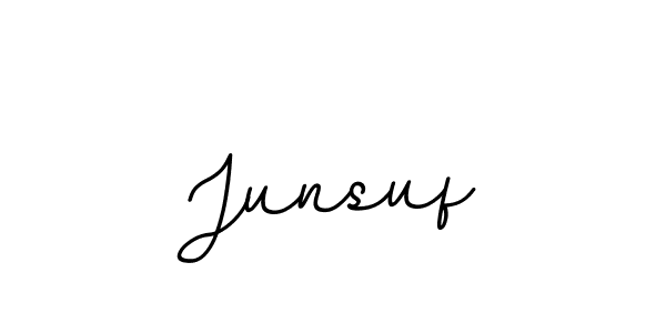 Use a signature maker to create a handwritten signature online. With this signature software, you can design (BallpointsItalic-DORy9) your own signature for name Junsuf. Junsuf signature style 11 images and pictures png