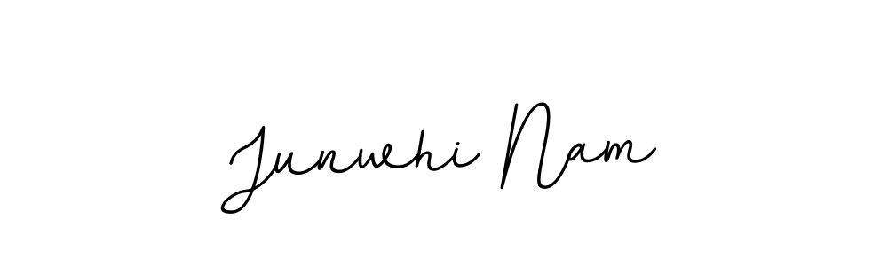 Design your own signature with our free online signature maker. With this signature software, you can create a handwritten (BallpointsItalic-DORy9) signature for name Junwhi Nam. Junwhi Nam signature style 11 images and pictures png