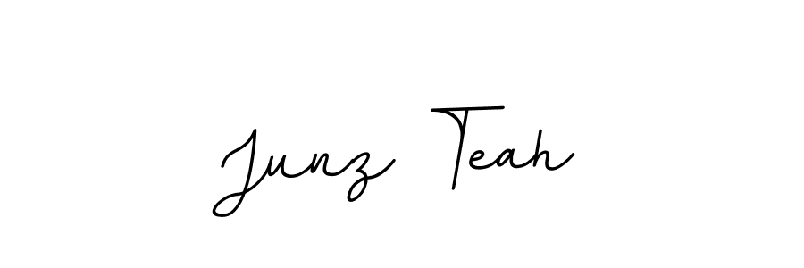 if you are searching for the best signature style for your name Junz Teah. so please give up your signature search. here we have designed multiple signature styles  using BallpointsItalic-DORy9. Junz Teah signature style 11 images and pictures png