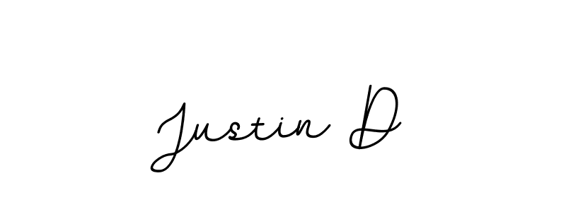 Justin D stylish signature style. Best Handwritten Sign (BallpointsItalic-DORy9) for my name. Handwritten Signature Collection Ideas for my name Justin D. Justin D signature style 11 images and pictures png