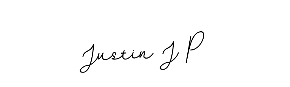 Use a signature maker to create a handwritten signature online. With this signature software, you can design (BallpointsItalic-DORy9) your own signature for name Justin J P. Justin J P signature style 11 images and pictures png