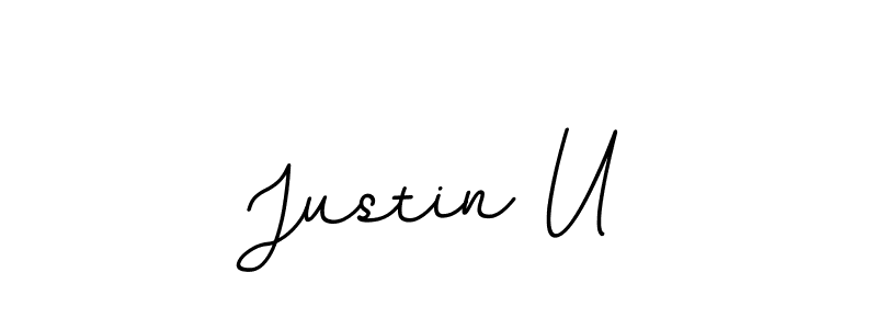 Use a signature maker to create a handwritten signature online. With this signature software, you can design (BallpointsItalic-DORy9) your own signature for name Justin U. Justin U signature style 11 images and pictures png