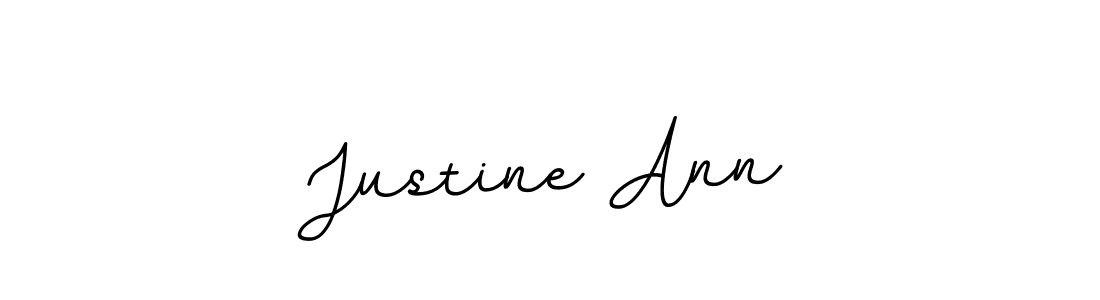 Justine Ann stylish signature style. Best Handwritten Sign (BallpointsItalic-DORy9) for my name. Handwritten Signature Collection Ideas for my name Justine Ann. Justine Ann signature style 11 images and pictures png