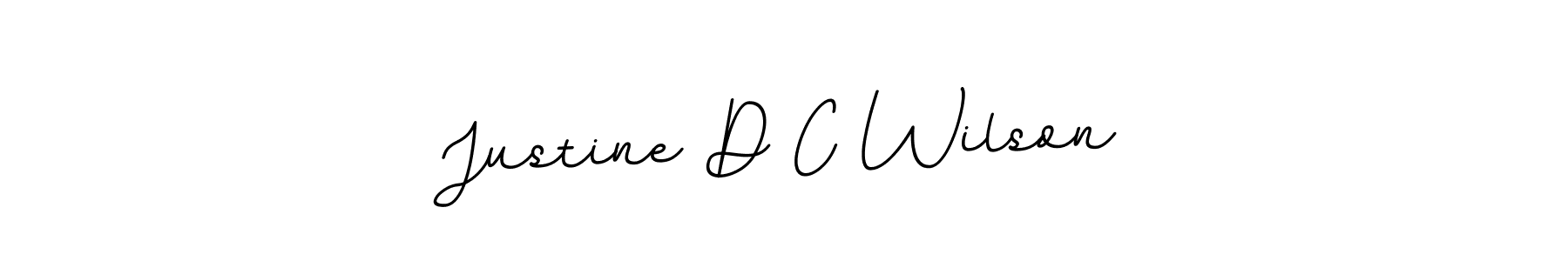 Design your own signature with our free online signature maker. With this signature software, you can create a handwritten (BallpointsItalic-DORy9) signature for name Justine D C Wilson. Justine D C Wilson signature style 11 images and pictures png