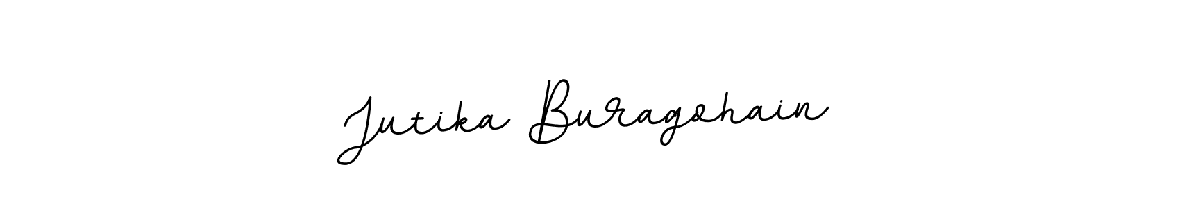 How to make Jutika Buragohain name signature. Use BallpointsItalic-DORy9 style for creating short signs online. This is the latest handwritten sign. Jutika Buragohain signature style 11 images and pictures png