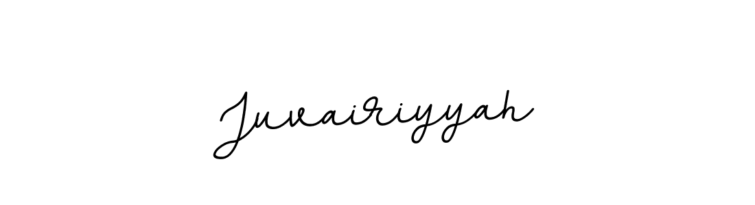 Make a beautiful signature design for name Juvairiyyah. With this signature (BallpointsItalic-DORy9) style, you can create a handwritten signature for free. Juvairiyyah signature style 11 images and pictures png