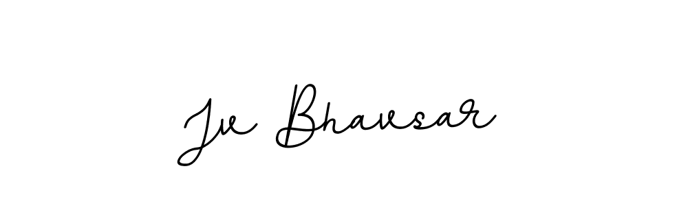 Make a beautiful signature design for name Jv Bhavsar. With this signature (BallpointsItalic-DORy9) style, you can create a handwritten signature for free. Jv Bhavsar signature style 11 images and pictures png