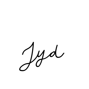 Make a beautiful signature design for name Jyd. With this signature (BallpointsItalic-DORy9) style, you can create a handwritten signature for free. Jyd signature style 11 images and pictures png