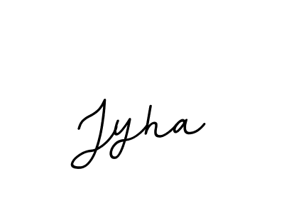 How to make Jyha name signature. Use BallpointsItalic-DORy9 style for creating short signs online. This is the latest handwritten sign. Jyha signature style 11 images and pictures png