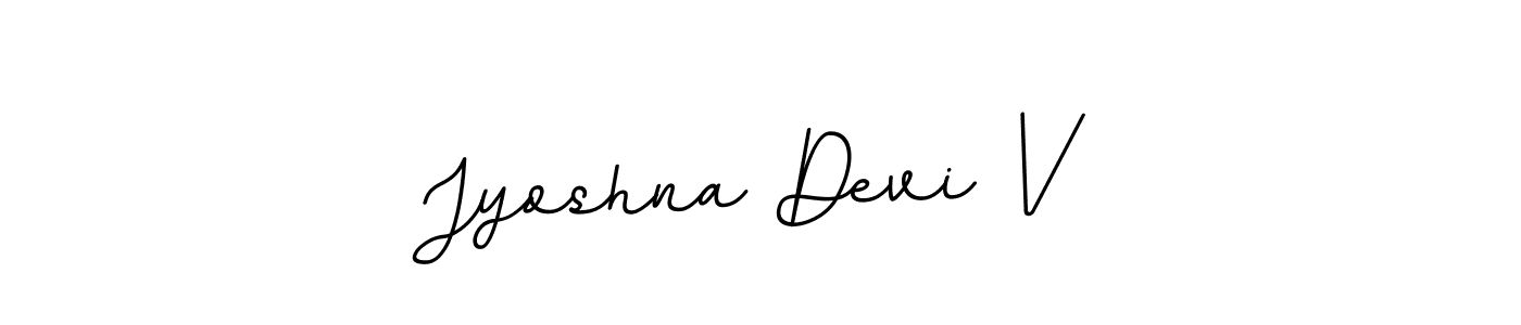 Make a beautiful signature design for name Jyoshna Devi V. With this signature (BallpointsItalic-DORy9) style, you can create a handwritten signature for free. Jyoshna Devi V signature style 11 images and pictures png