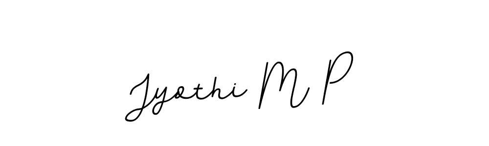 Design your own signature with our free online signature maker. With this signature software, you can create a handwritten (BallpointsItalic-DORy9) signature for name Jyothi M P. Jyothi M P signature style 11 images and pictures png