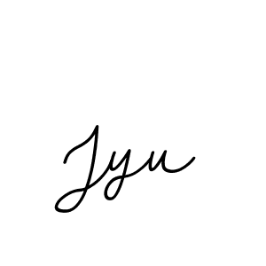 Jyu stylish signature style. Best Handwritten Sign (BallpointsItalic-DORy9) for my name. Handwritten Signature Collection Ideas for my name Jyu. Jyu signature style 11 images and pictures png