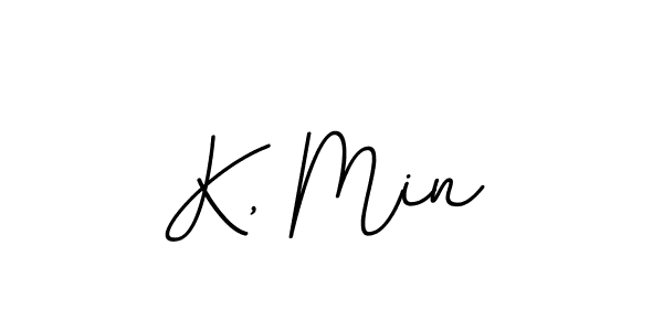 Make a beautiful signature design for name K, Min. With this signature (BallpointsItalic-DORy9) style, you can create a handwritten signature for free. K, Min signature style 11 images and pictures png