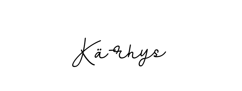 The best way (BallpointsItalic-DORy9) to make a short signature is to pick only two or three words in your name. The name Kä-rhys include a total of six letters. For converting this name. Kä-rhys signature style 11 images and pictures png