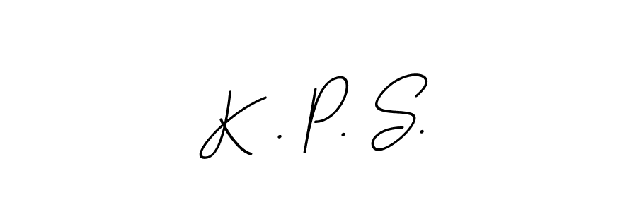 Design your own signature with our free online signature maker. With this signature software, you can create a handwritten (BallpointsItalic-DORy9) signature for name K . P. S.. K . P. S. signature style 11 images and pictures png