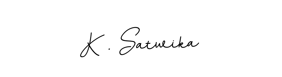 How to make K . Satwika name signature. Use BallpointsItalic-DORy9 style for creating short signs online. This is the latest handwritten sign. K . Satwika signature style 11 images and pictures png