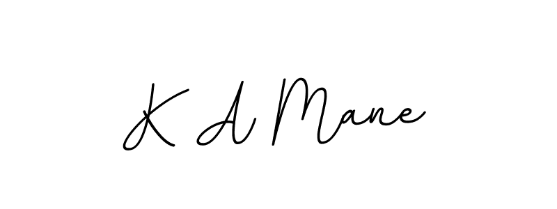 Use a signature maker to create a handwritten signature online. With this signature software, you can design (BallpointsItalic-DORy9) your own signature for name K A Mane. K A Mane signature style 11 images and pictures png