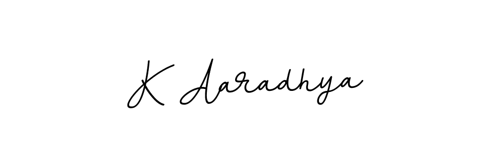 Make a beautiful signature design for name K Aaradhya. With this signature (BallpointsItalic-DORy9) style, you can create a handwritten signature for free. K Aaradhya signature style 11 images and pictures png