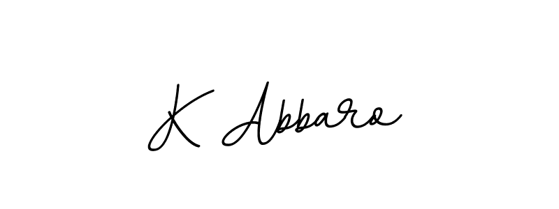 Use a signature maker to create a handwritten signature online. With this signature software, you can design (BallpointsItalic-DORy9) your own signature for name K Abbaro. K Abbaro signature style 11 images and pictures png