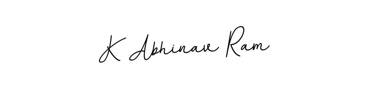 How to make K Abhinav Ram name signature. Use BallpointsItalic-DORy9 style for creating short signs online. This is the latest handwritten sign. K Abhinav Ram signature style 11 images and pictures png