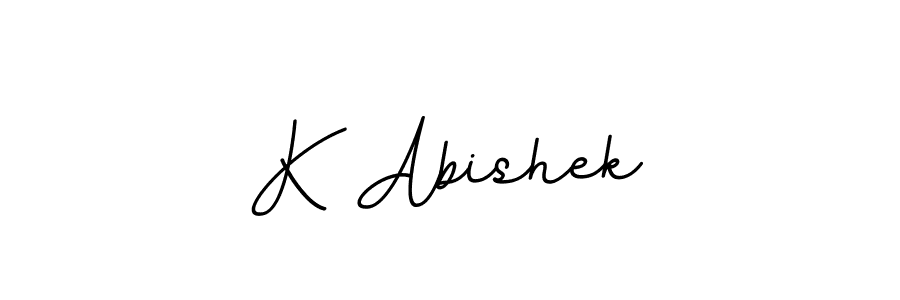 Create a beautiful signature design for name K Abishek. With this signature (BallpointsItalic-DORy9) fonts, you can make a handwritten signature for free. K Abishek signature style 11 images and pictures png