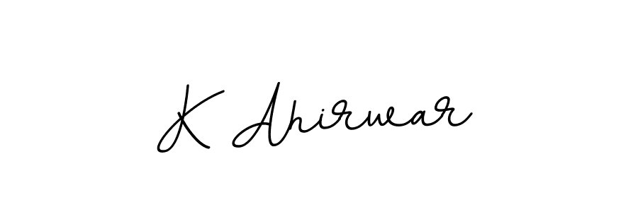 Design your own signature with our free online signature maker. With this signature software, you can create a handwritten (BallpointsItalic-DORy9) signature for name K Ahirwar. K Ahirwar signature style 11 images and pictures png