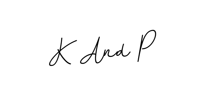Similarly BallpointsItalic-DORy9 is the best handwritten signature design. Signature creator online .You can use it as an online autograph creator for name K And P. K And P signature style 11 images and pictures png