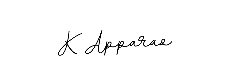 How to make K Apparao name signature. Use BallpointsItalic-DORy9 style for creating short signs online. This is the latest handwritten sign. K Apparao signature style 11 images and pictures png