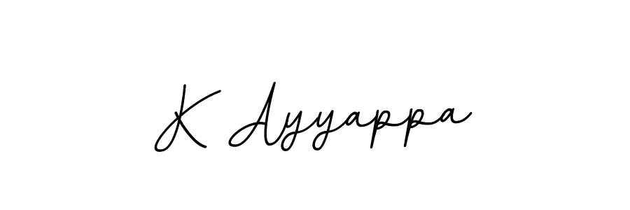 The best way (BallpointsItalic-DORy9) to make a short signature is to pick only two or three words in your name. The name K Ayyappa include a total of six letters. For converting this name. K Ayyappa signature style 11 images and pictures png