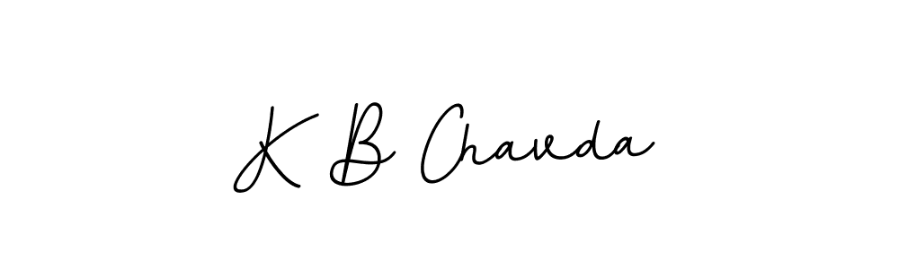 How to make K B Chavda name signature. Use BallpointsItalic-DORy9 style for creating short signs online. This is the latest handwritten sign. K B Chavda signature style 11 images and pictures png