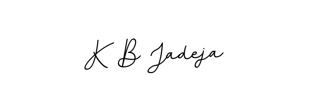 Design your own signature with our free online signature maker. With this signature software, you can create a handwritten (BallpointsItalic-DORy9) signature for name K B Jadeja. K B Jadeja signature style 11 images and pictures png