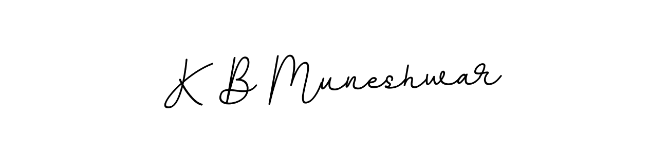 Create a beautiful signature design for name K B Muneshwar. With this signature (BallpointsItalic-DORy9) fonts, you can make a handwritten signature for free. K B Muneshwar signature style 11 images and pictures png