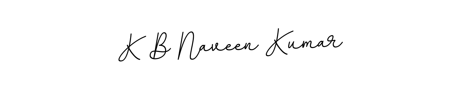 Design your own signature with our free online signature maker. With this signature software, you can create a handwritten (BallpointsItalic-DORy9) signature for name K B Naveen Kumar. K B Naveen Kumar signature style 11 images and pictures png