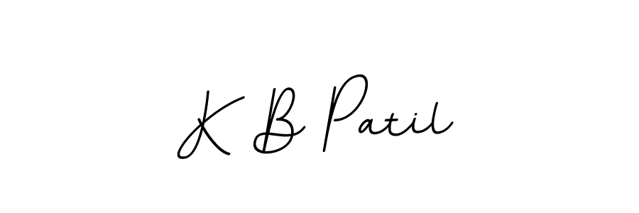 This is the best signature style for the K B Patil name. Also you like these signature font (BallpointsItalic-DORy9). Mix name signature. K B Patil signature style 11 images and pictures png