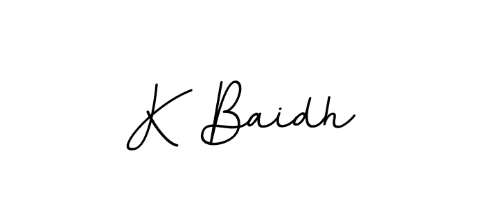 The best way (BallpointsItalic-DORy9) to make a short signature is to pick only two or three words in your name. The name K Baidh include a total of six letters. For converting this name. K Baidh signature style 11 images and pictures png