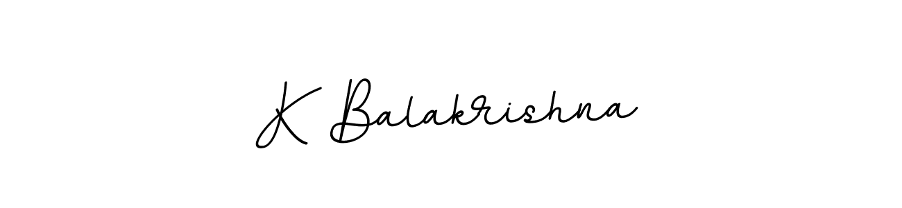 You should practise on your own different ways (BallpointsItalic-DORy9) to write your name (K Balakrishna) in signature. don't let someone else do it for you. K Balakrishna signature style 11 images and pictures png